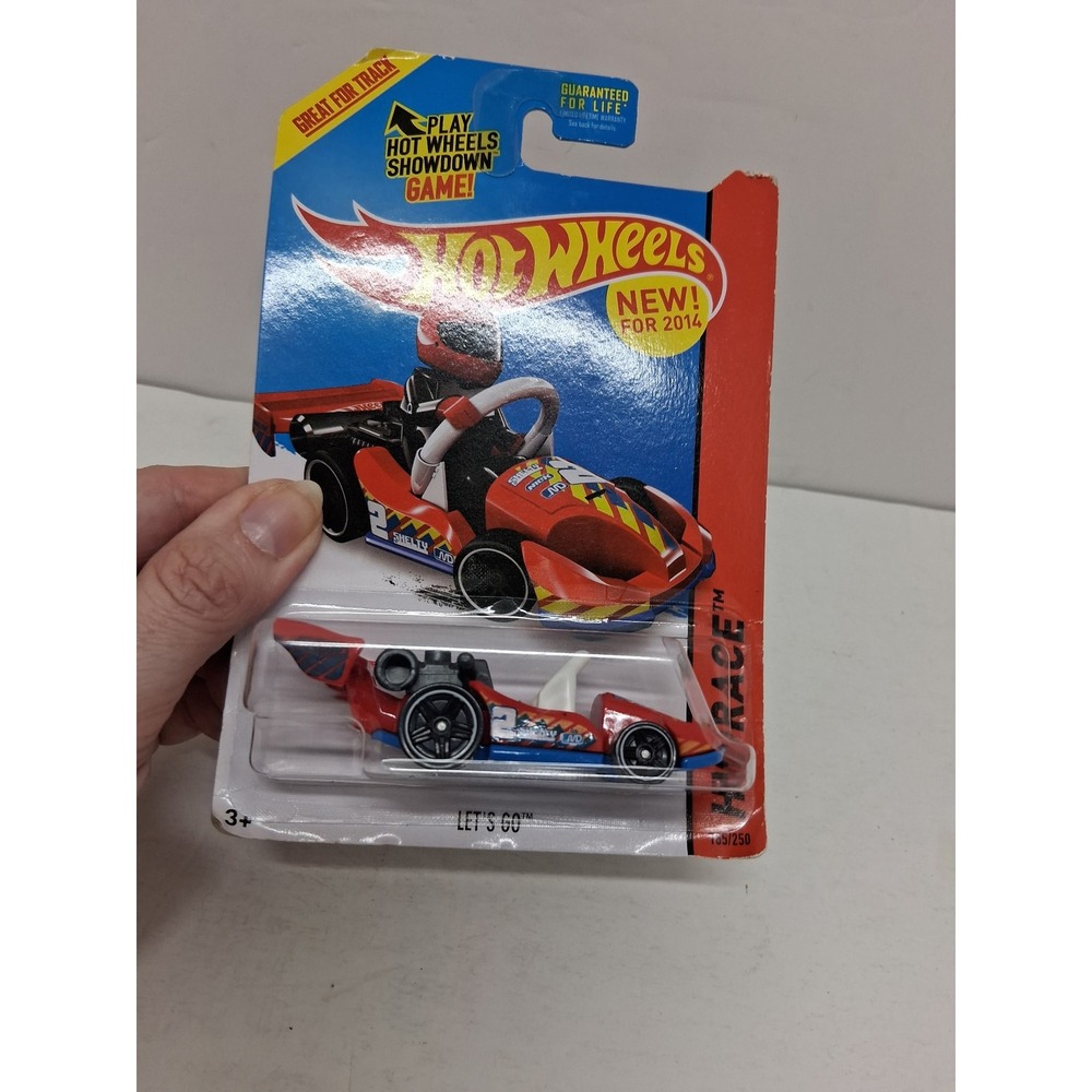 Hot Wheels 2014 HW Race Track Aces Let's Go Red Go Kart 165/250 BDD06-09BOK